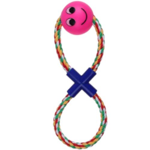 Juguete Interactivo de Cuerda Trenzada en Forma de Ocho con Pelota de Goma por mayor - Mascotas por mayor