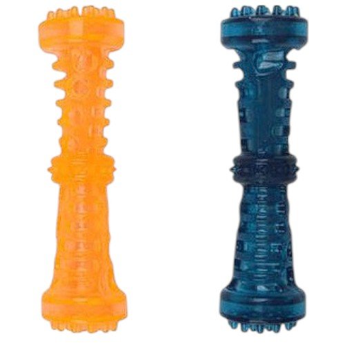 Juguete Mordedor para Mascotas con Estructura Cilíndrica Translúcida y Relieves Multi-Texturizados para Limpieza Dental por mayor Mascotas por mayor