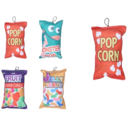 Juguetes de Peluche para Mascotas con Diseños de Bolsas de Golosinas y Snacks por mayor - Mascotas por mayor