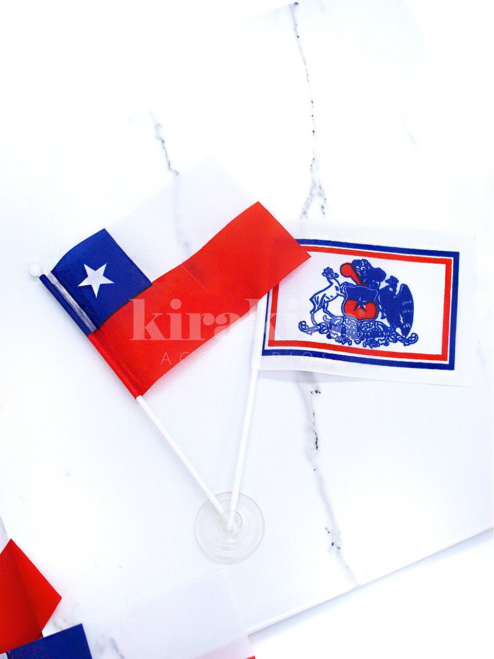 Bandera chupete chile y escudo 9 x 6.5 cm 12 unidades mayorista — imagen 2
