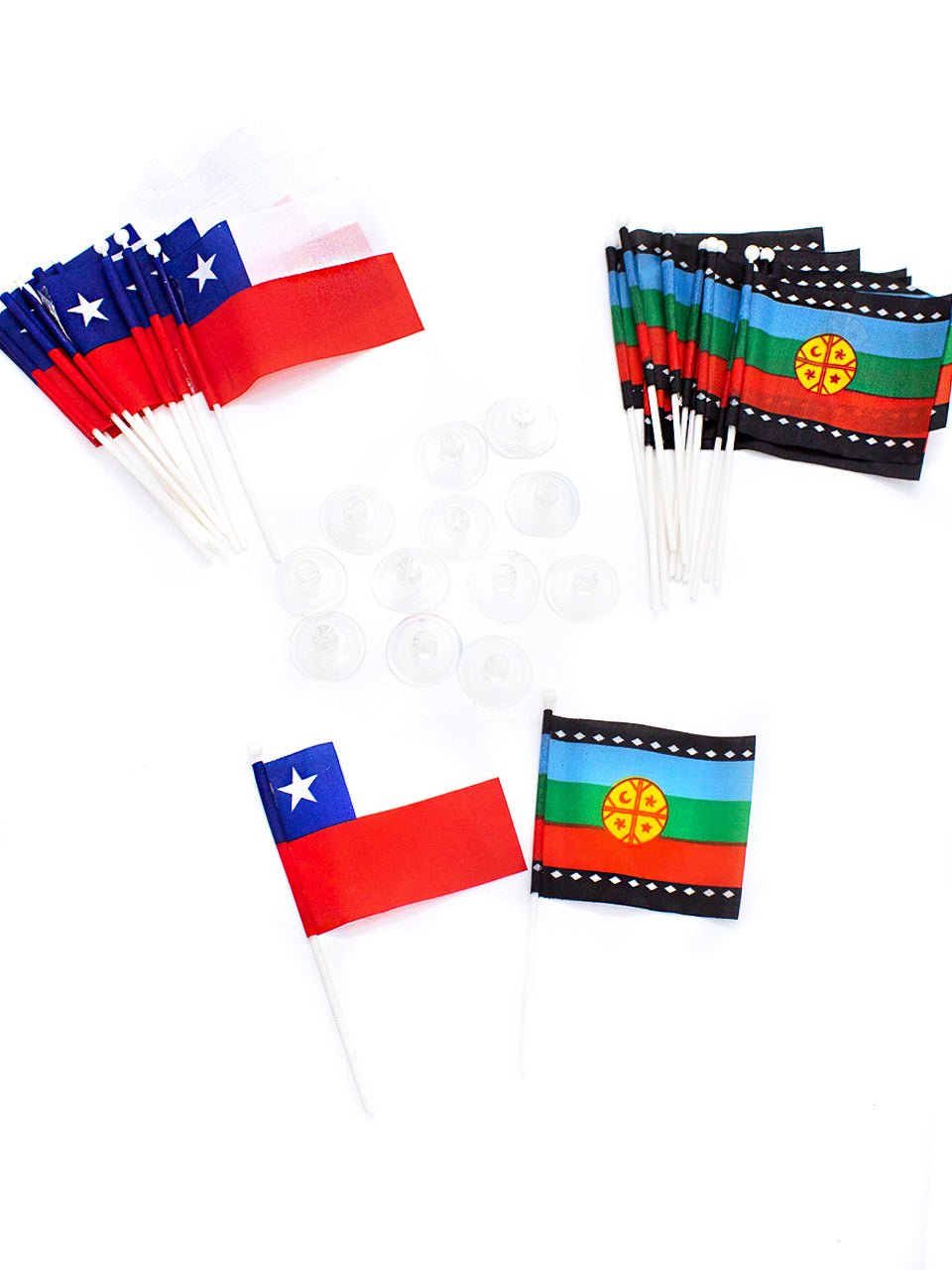 Bandera chupete chile y mapuche mayorista — imagen 2