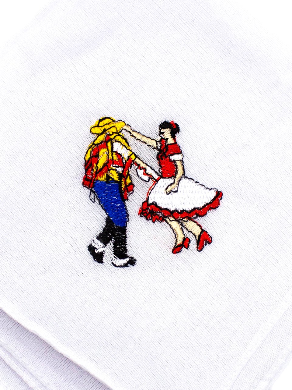 Pañuelo bordado pareja bailando mayorista — imagen 2