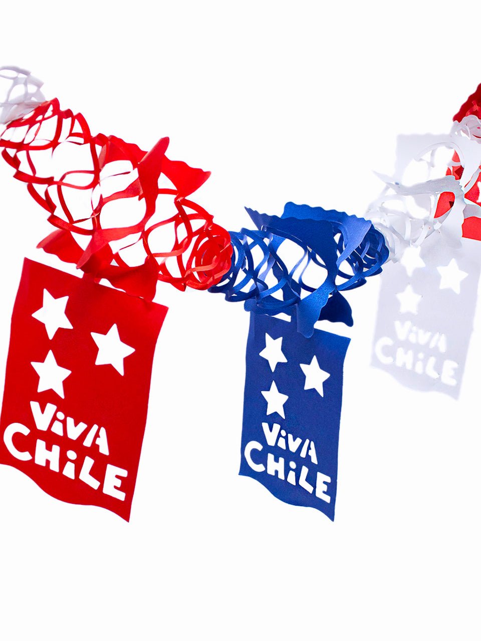GUIRNALDA VIVA CHILE 16 X 37 CM X 2 METROS por mayor en Chile