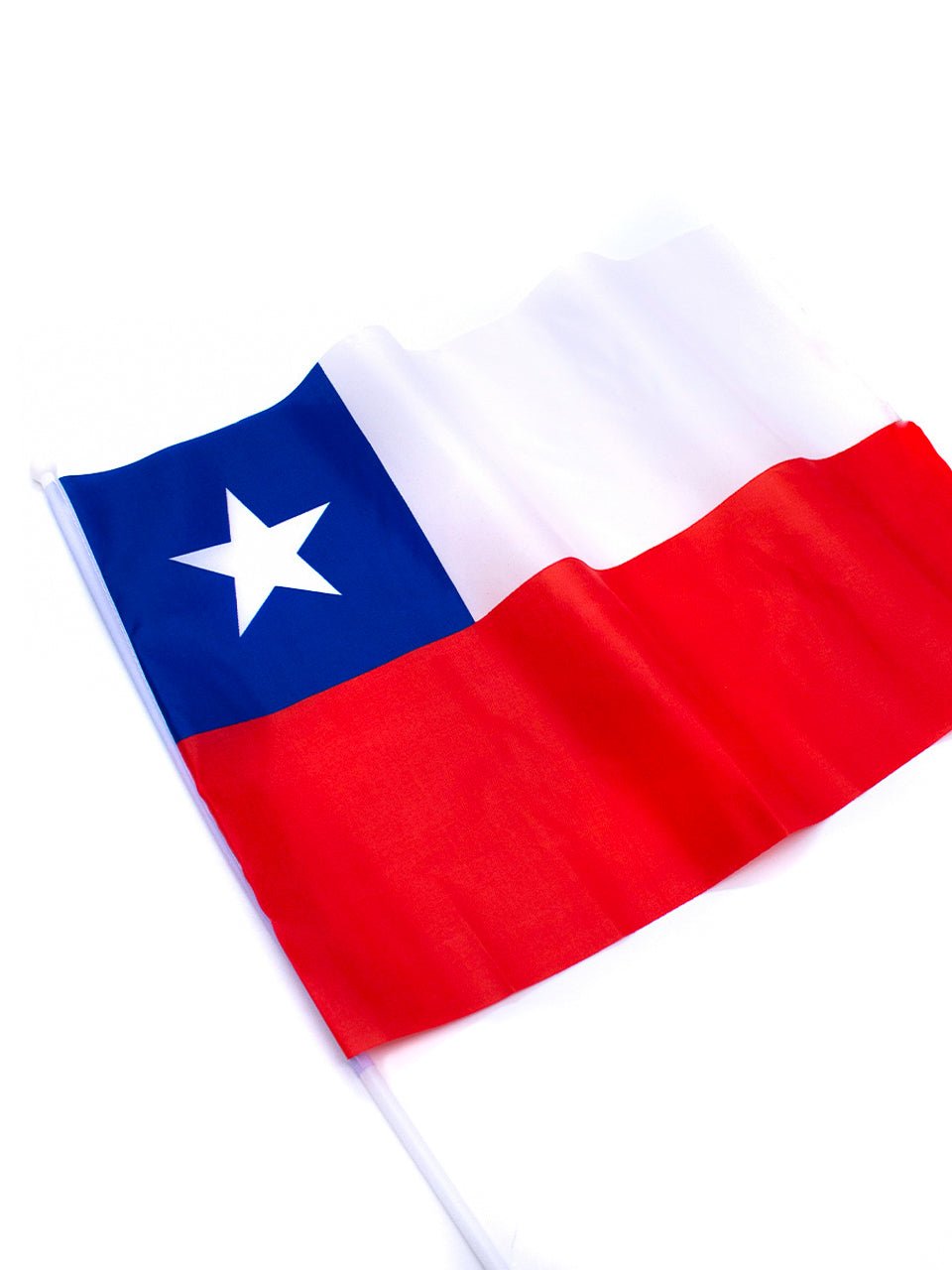 BANDERA DE CHILE CON PALITO S 12 PZA por mayor en Chile