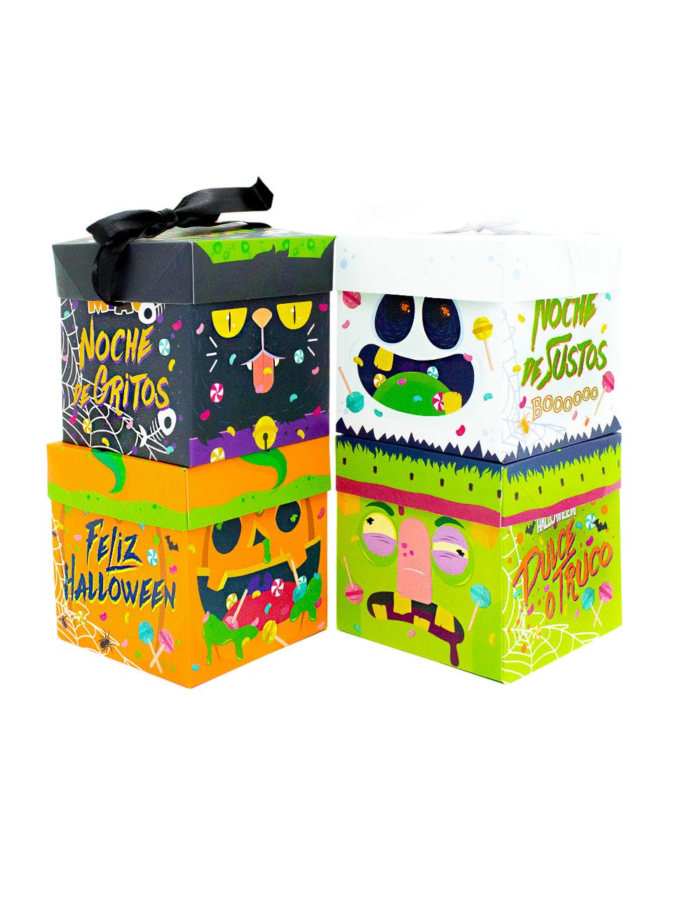Caja Plegable Halloween 12 Unidades - 15x15cm 15x15cm por mayor en Chile