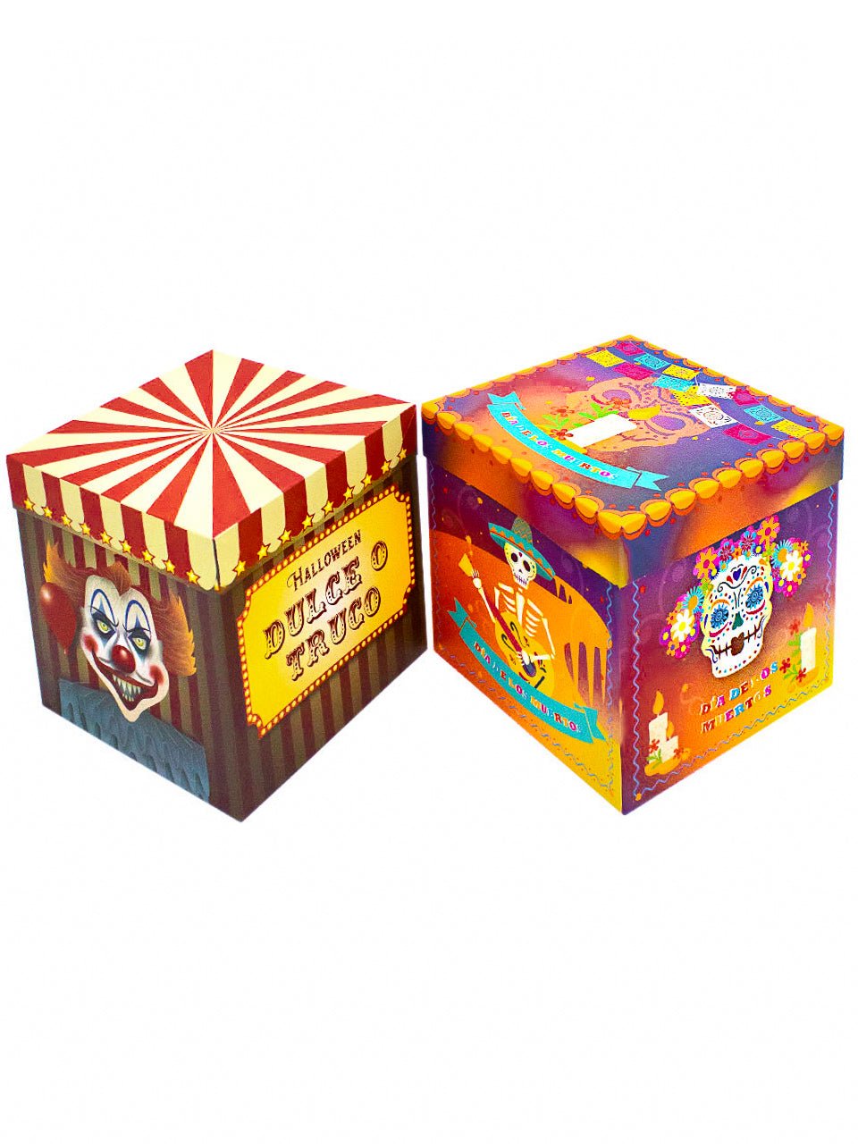 Caja Plegable Dulce O Truco 12 Unidades - 10x10cm 10x10cm por mayor en Chile