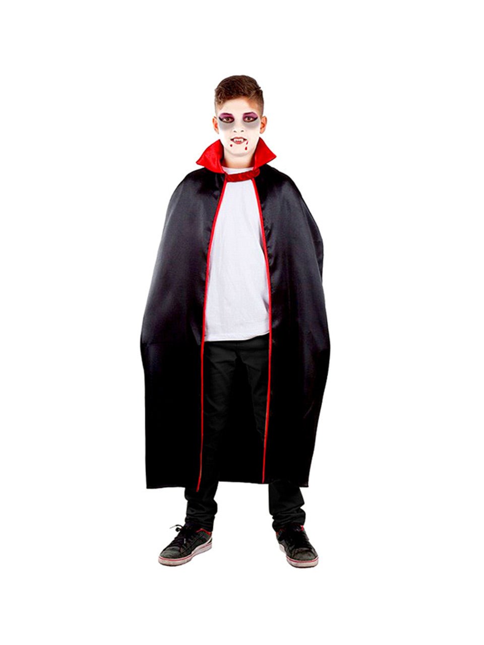 Capa Vampiro Cuello Rojo 1 Unidad - 90cm 90cm por mayor en Chile