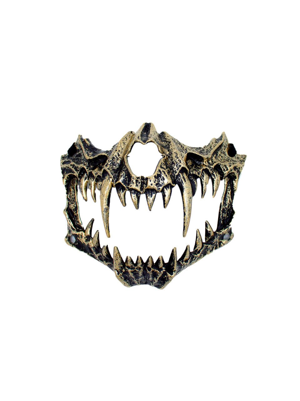 Mascara plastica metal mouth 1 unidad - dorado mayorista — imagen 2