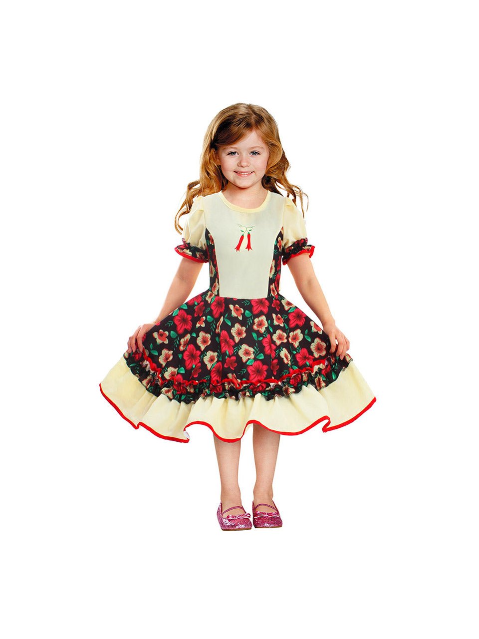 Vestido huasa chinita floreado adulto mayorista — imagen 2