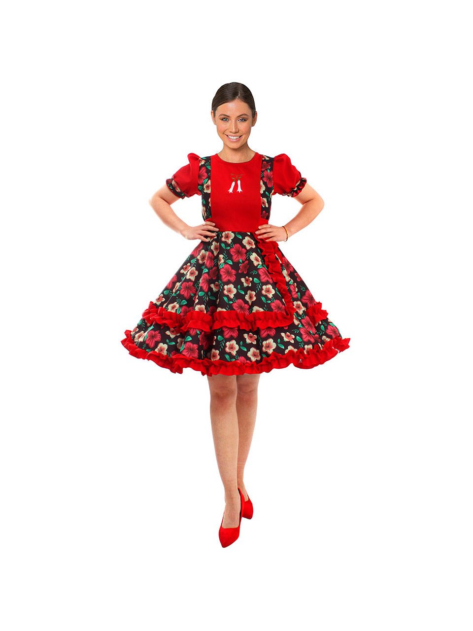 Vestido huasa chinita floreado infantil mayorista — imagen 2