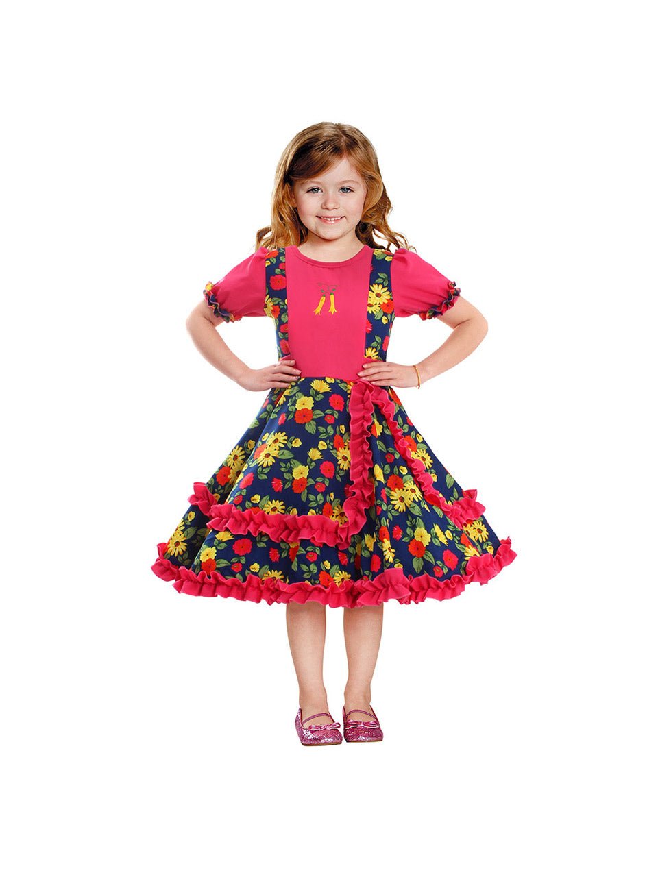 Vestido huasa chinita floreado infantil mayorista — imagen 2