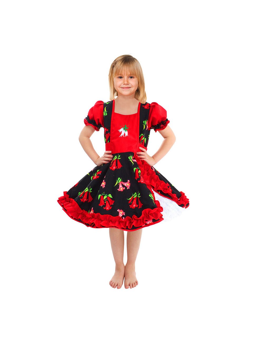 Vestido huasa chinita copihue infantil mayorista — imagen 2