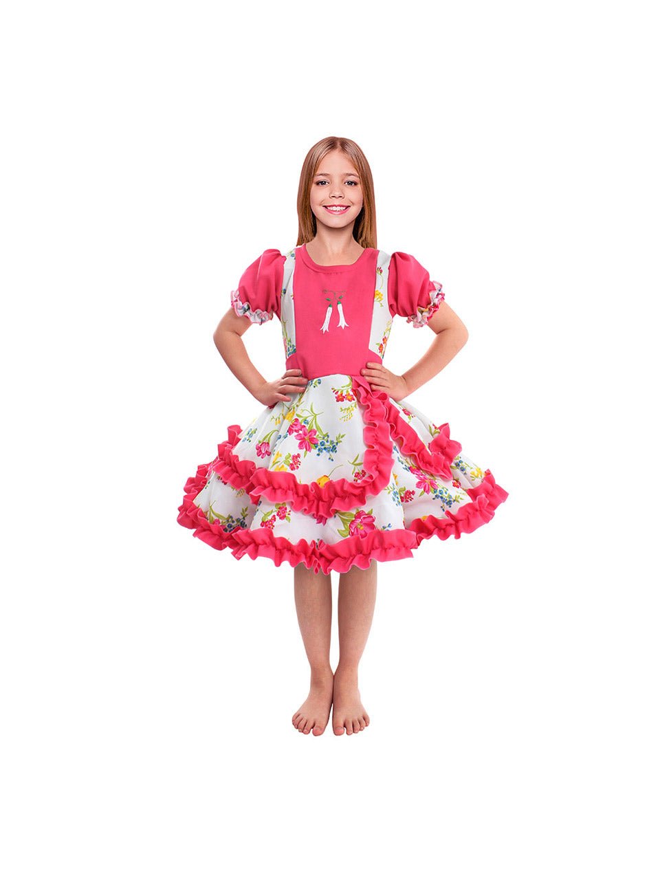Vestido huasa chinita floreado infantil mayorista — imagen 2