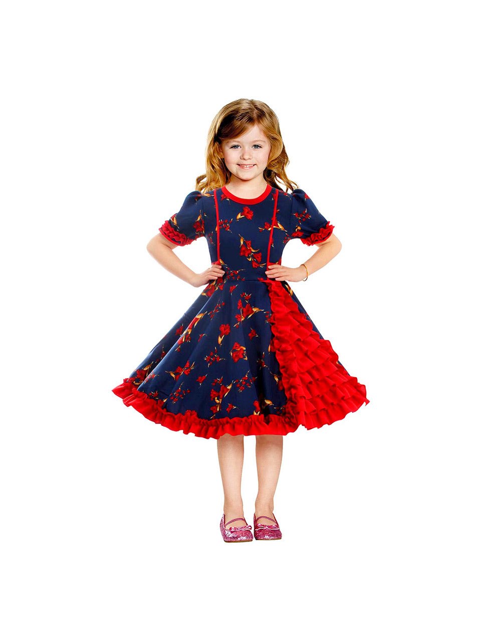 Vestido huasa chinita floreado adulto mayorista — imagen 2