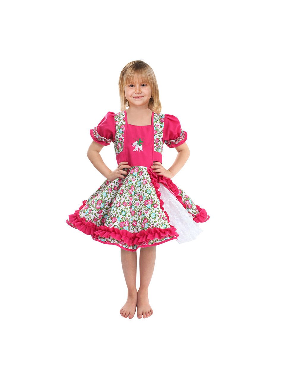 Vestido huasa chinita floreado adulto mayorista — imagen 2