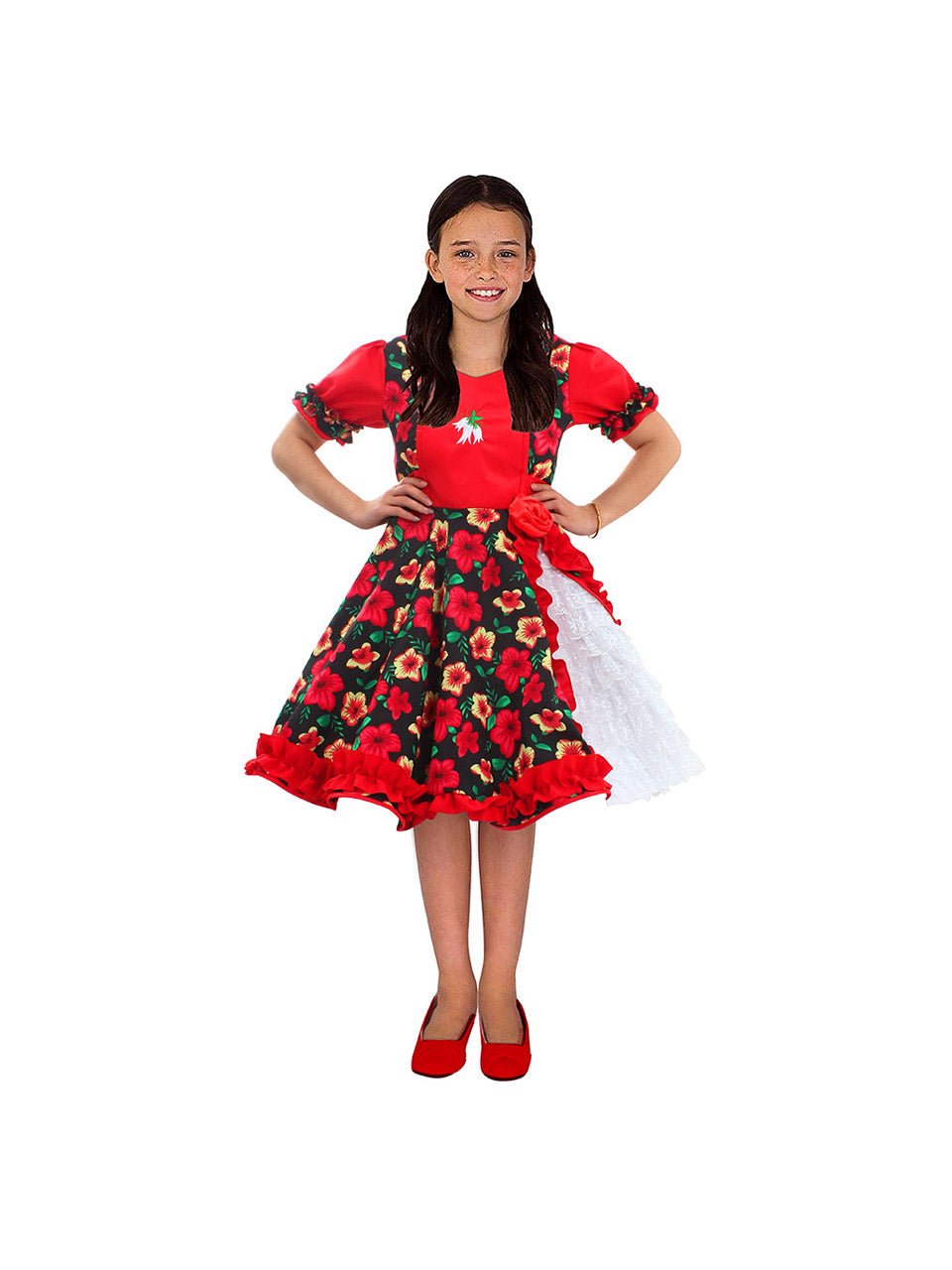 Vestido huasa chinita floreado infantil mayorista — imagen 2