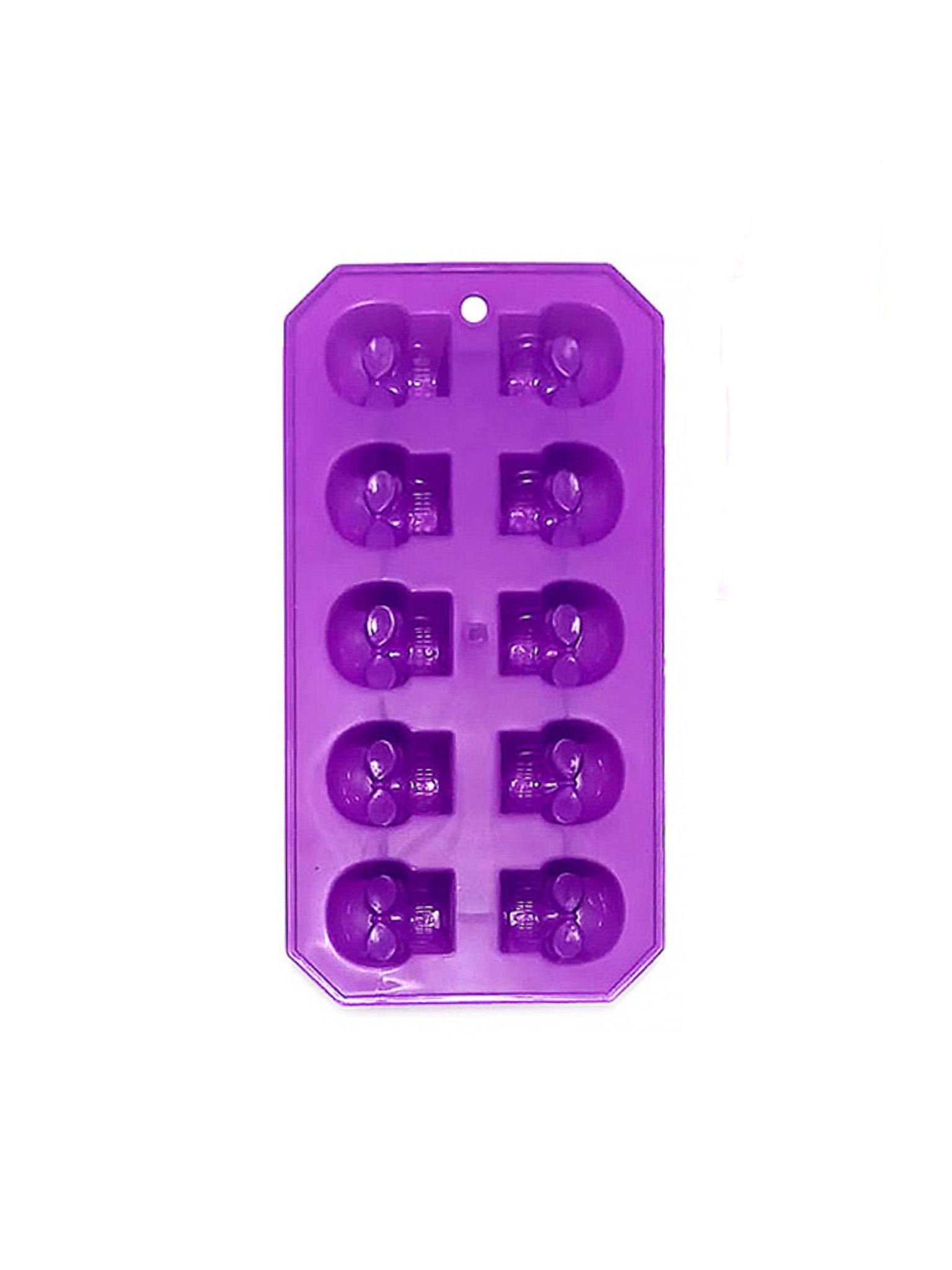 Molde hielo halloween naranjo(calabaza)/morado(skulls) 1 unidad - morado mayorista — imagen 3