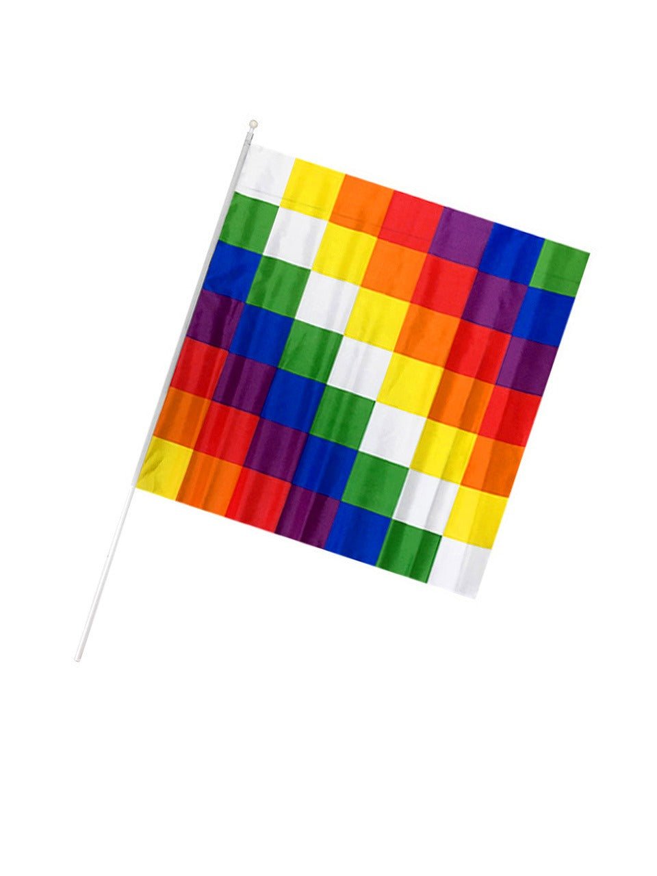 BANDERA WIPHALA CON PALITO 12 PZA-60 cm por mayor en Chile