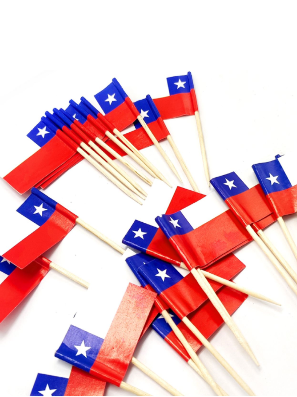 MONDADIENTES BANDERA CHILE 25 PZA por mayor en Chile