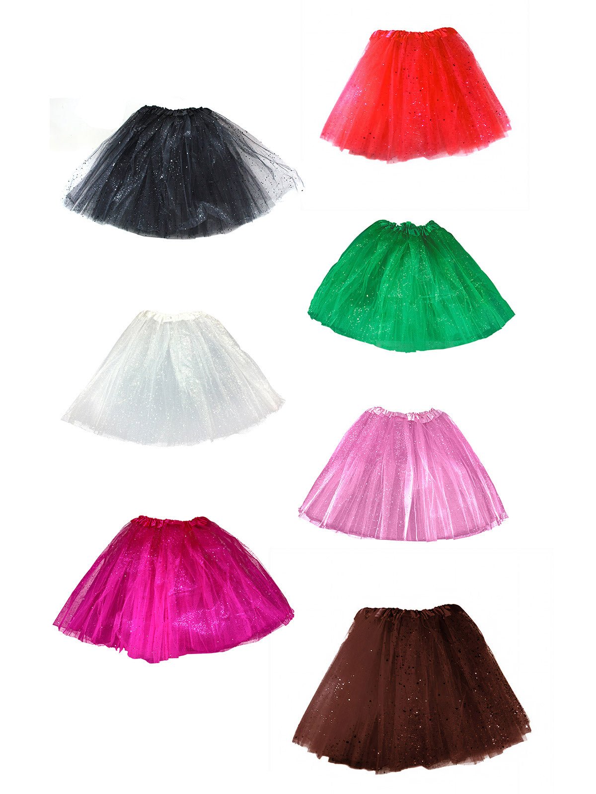 Falda Balerina Adulto Escarcha 40 CM - Negro 40 cm por mayor en Chile