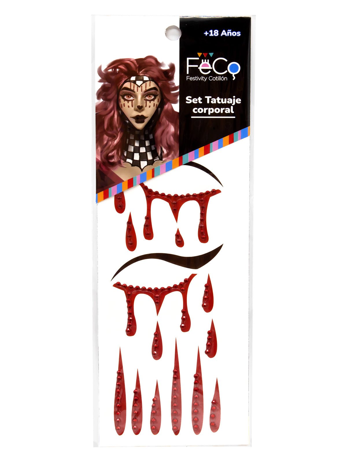 Adhesivo bling tattoo halloween 12 unidades mayorista — imagen 3