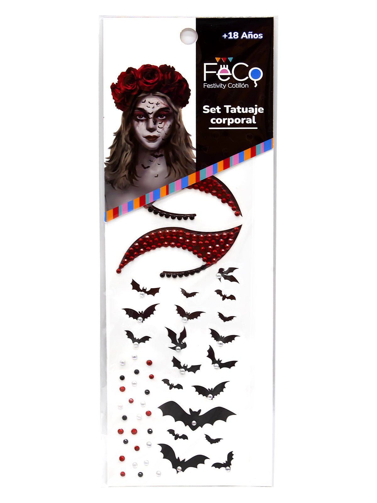 Adhesivo bling tattoo halloween 12 unidades mayorista — imagen 6