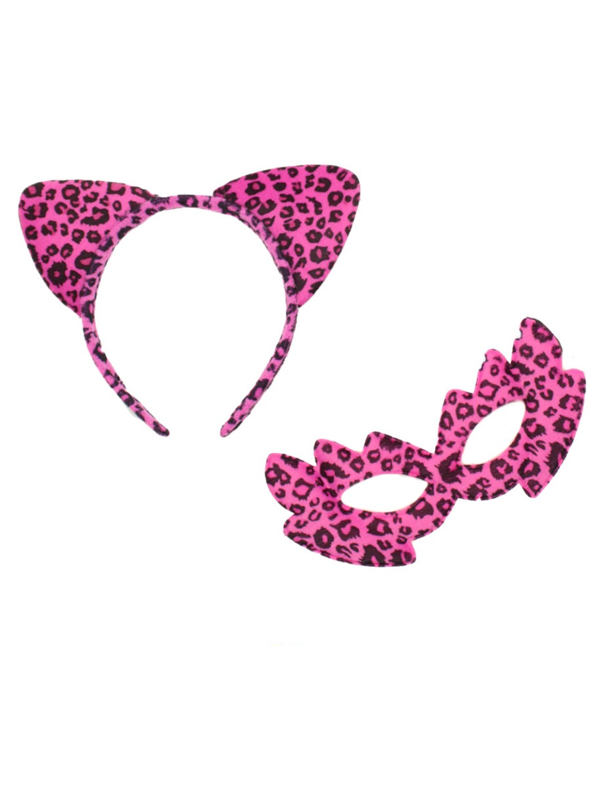 Set animal 3 piezas cintillo leopardo - cafe mayorista — imagen 3