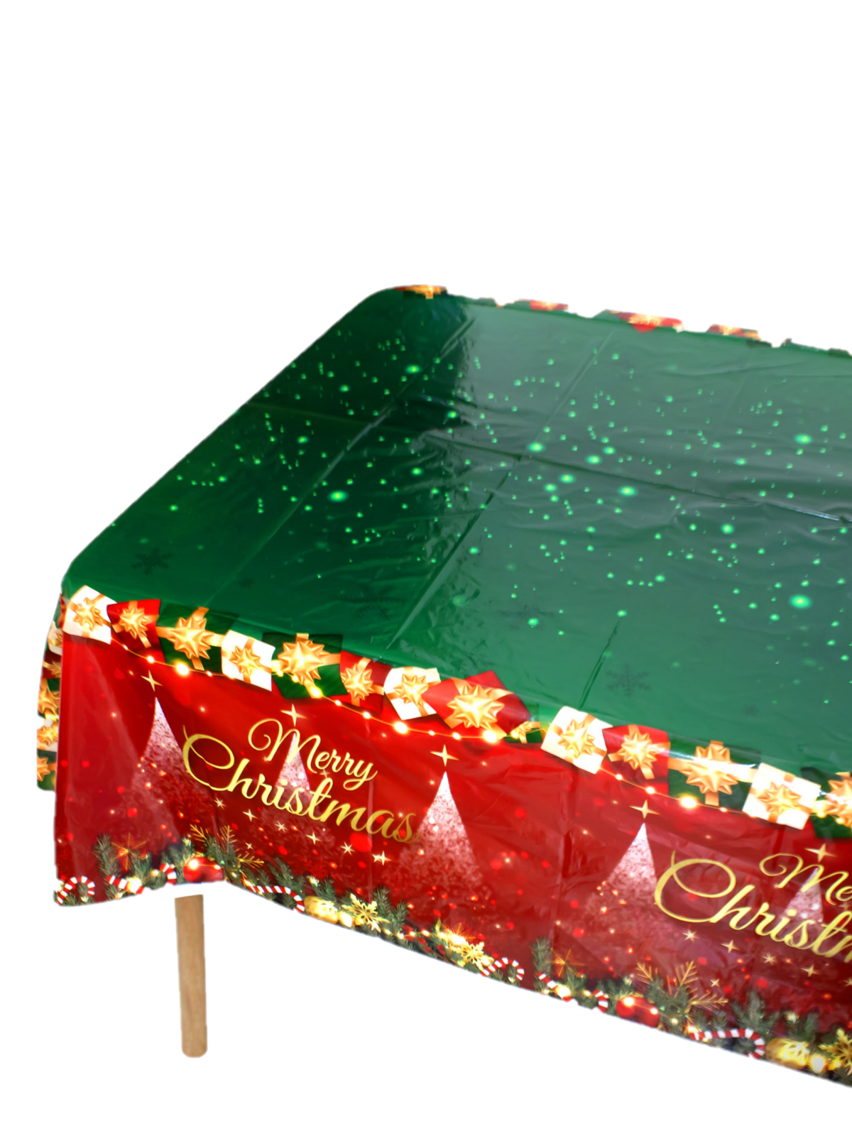 Mantel Plastico 137 x 274 Cm Merry Christmas 1 Unidad 274 cm por mayor en Chile