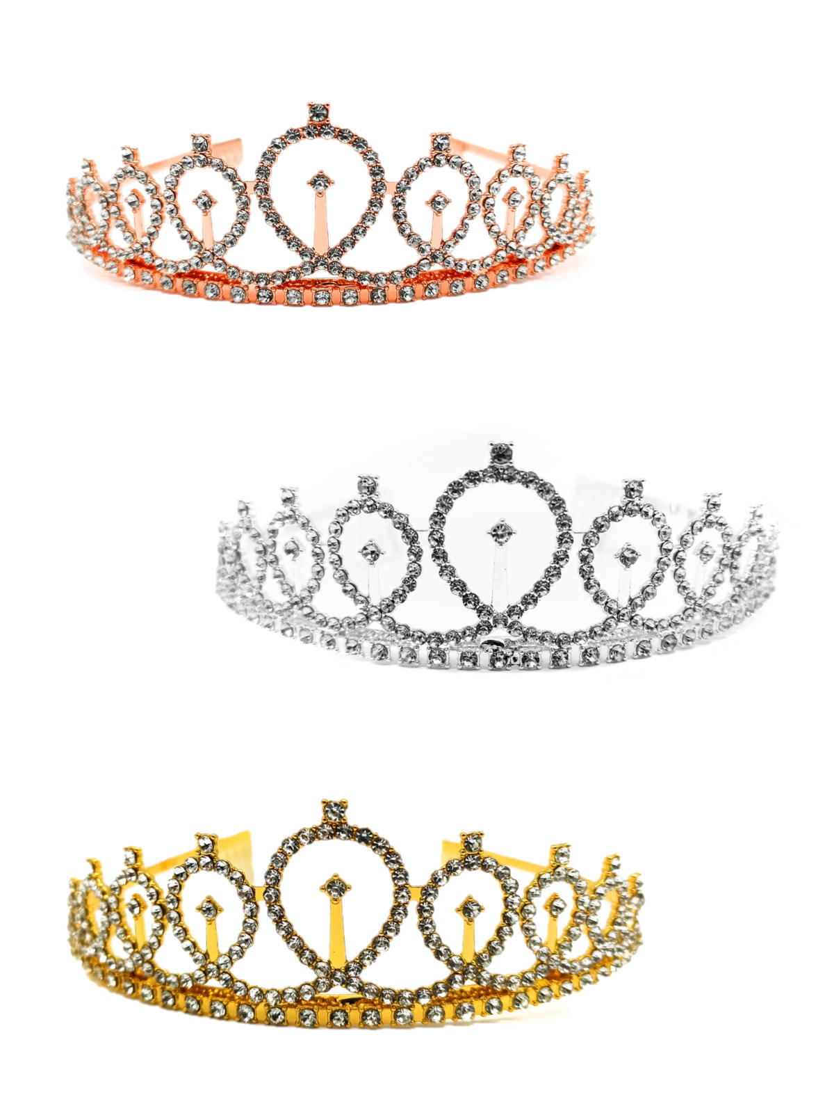 Corona Tiara Metálica Princesa 1 Unidad - Gold por mayor en Chile