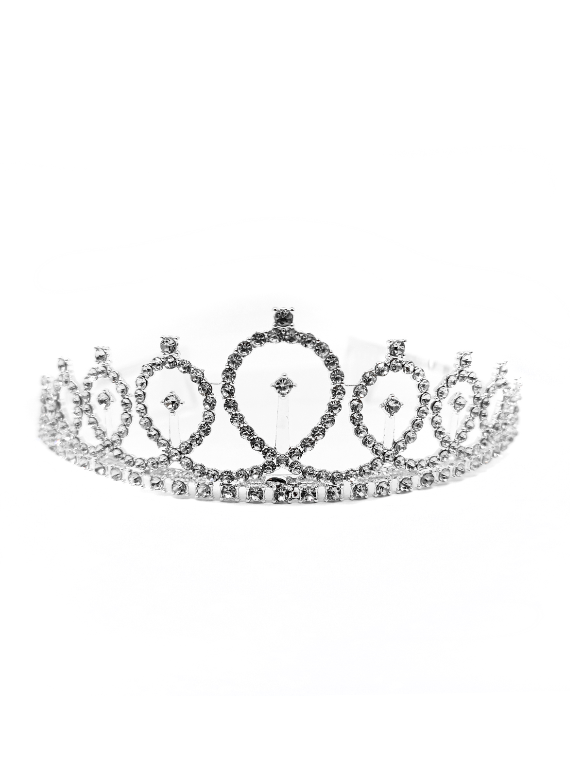 Corona tiara metálica princesa 1 unidad - rose gold mayorista — imagen 3
