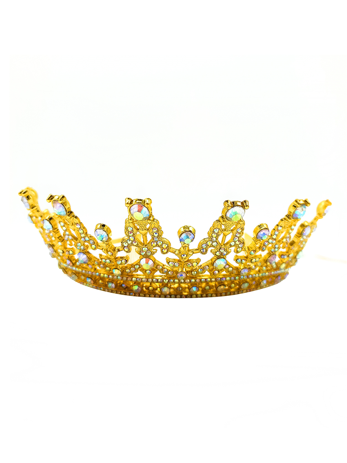 Corona tiara metálica reina 1 unidad - rose gold mayorista — imagen 2