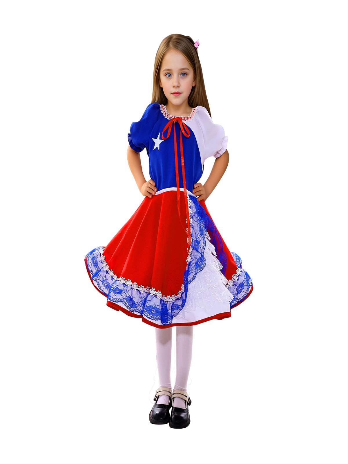 Vestido huasa chinita bandera adulto mayorista — imagen 2