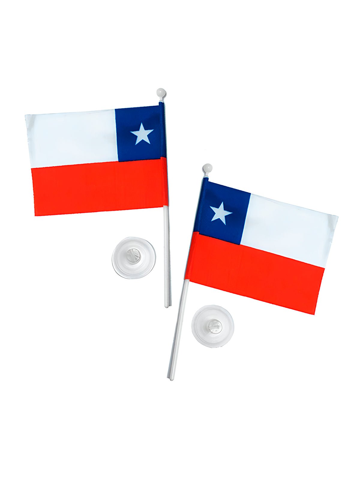 BANDERA DE CHILE CON VENTOSA 12 PZA-6 X 9 CM por mayor en Chile