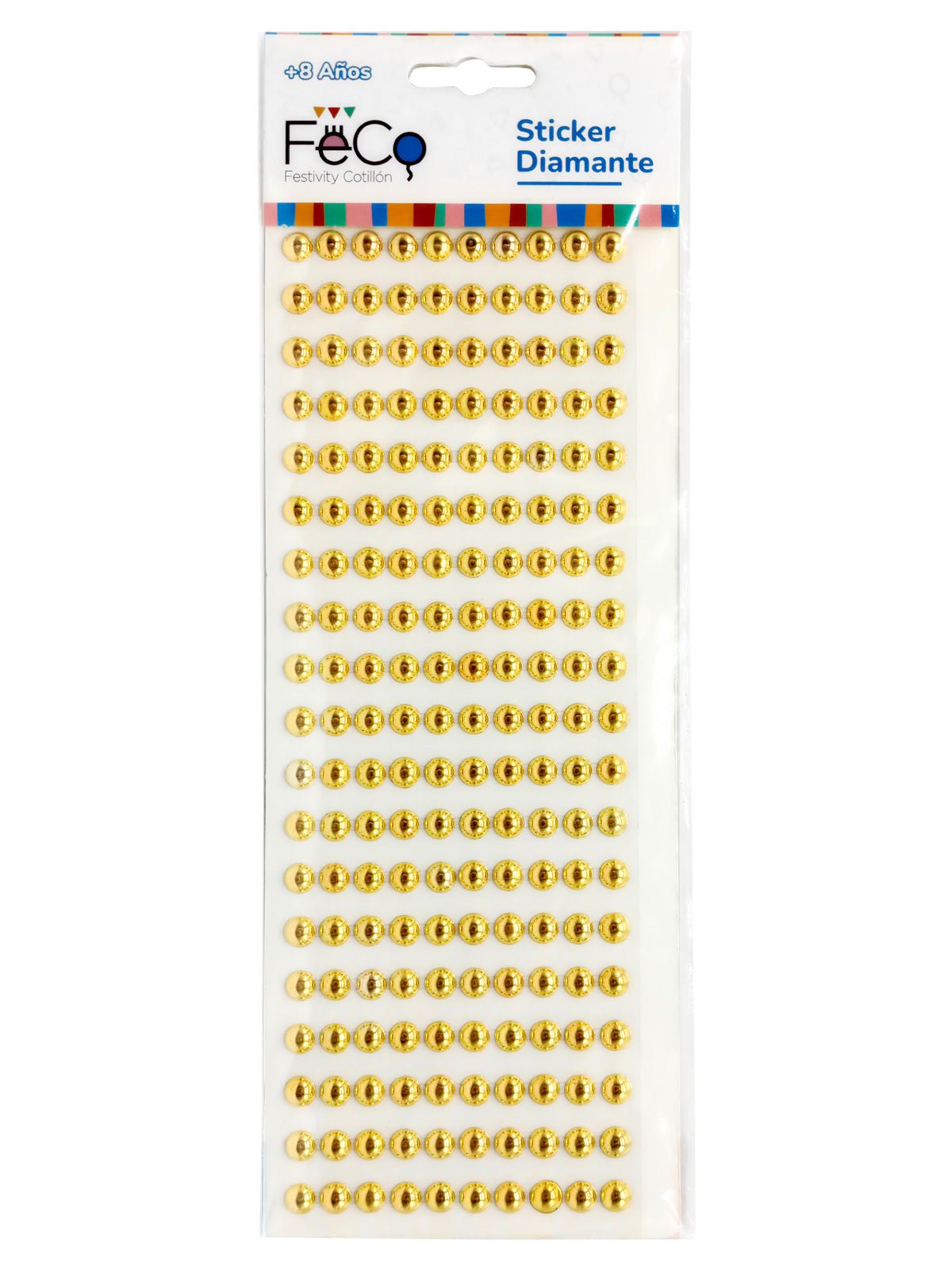 Adhesivo perla 8mm 190pcs dorado mayorista — imagen 2