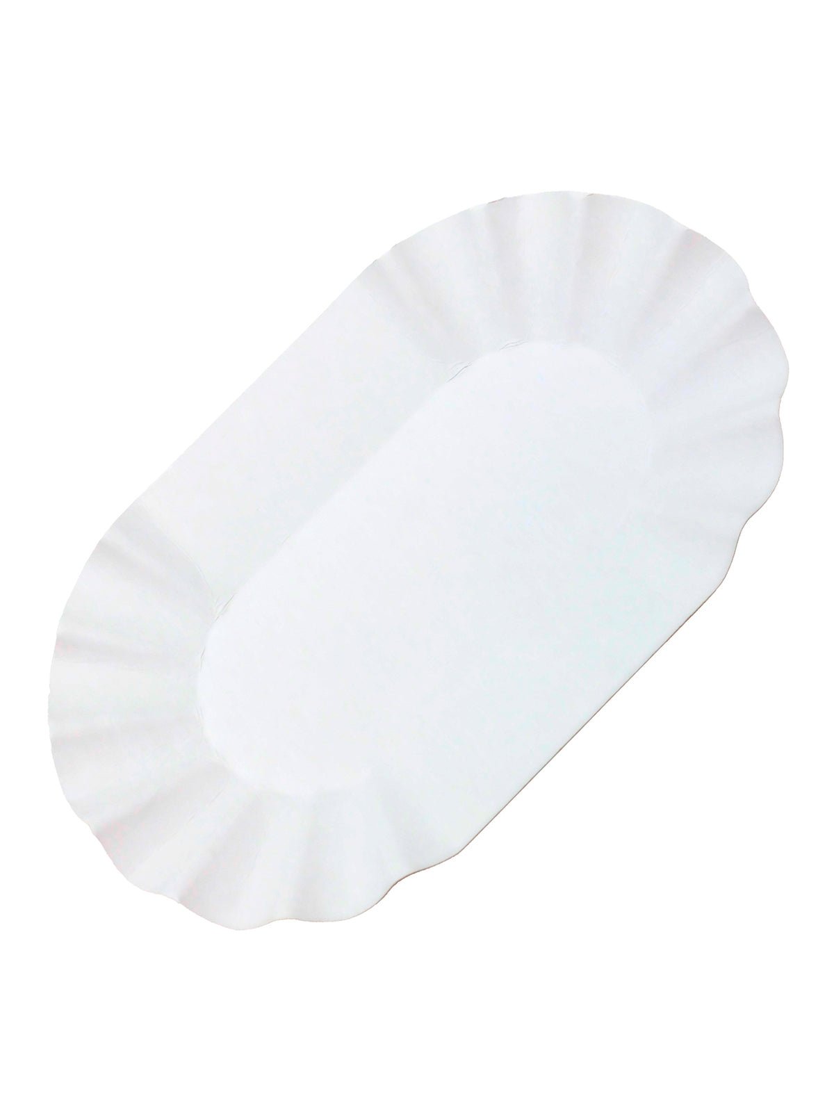 CANASTO CARTON OVALADO BLANCO GRANDE 100 PZA-16,5 X 25,2 CM por mayor en Chile
