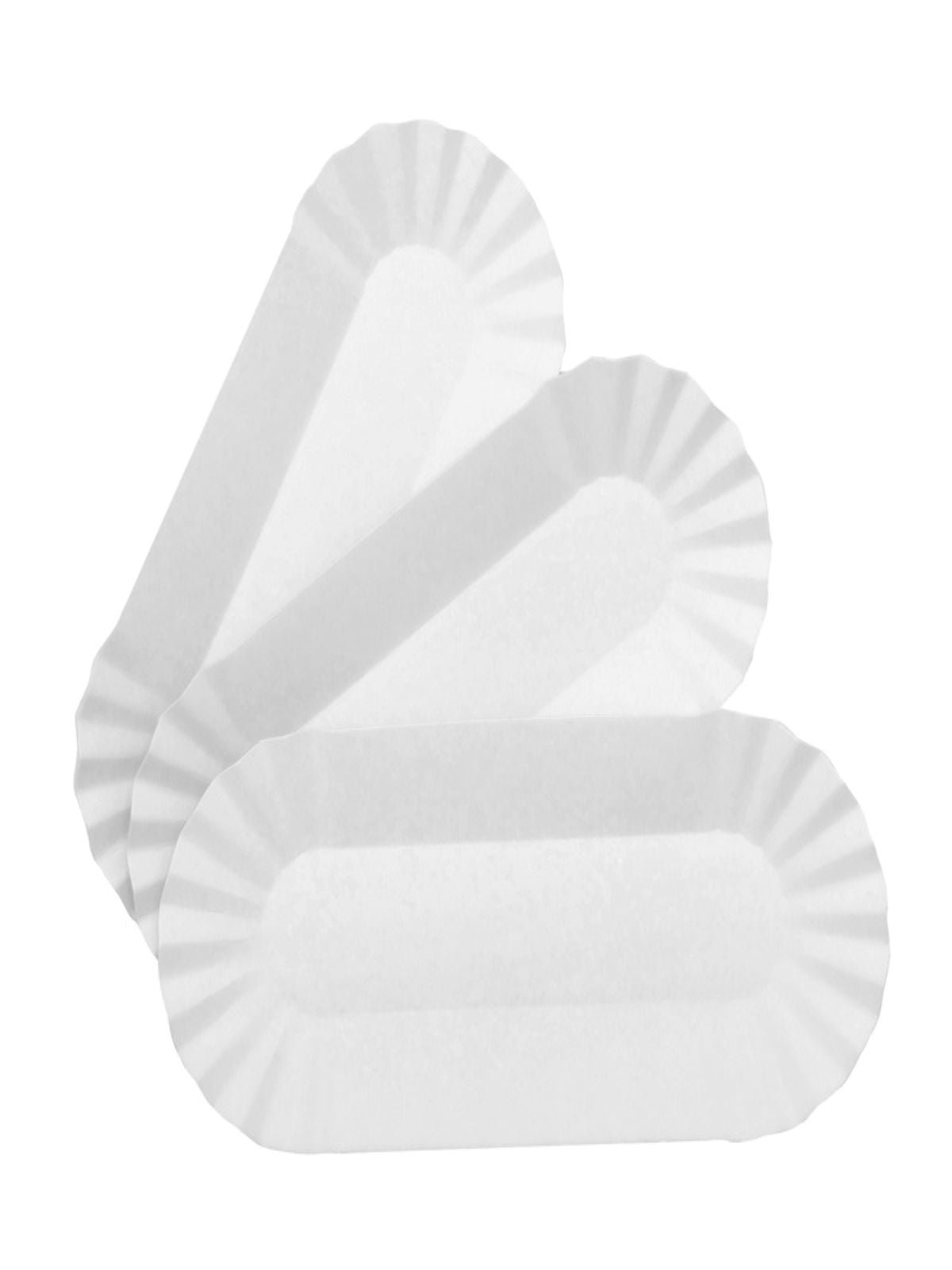 CANASTO CARTON OVALADO BLANCO PEQUEÑO 100 PZA-22 X 10 CM por mayor en Chile