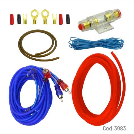 Kit Cables MYS Para Amplificador 1.500 Watt. En Blister. por mayor Electrónica por mayor