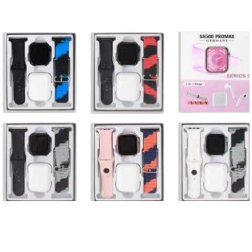 Kit de Reloj Inteligente SA500 Promax Serie 8 con Audífonos Inalámbricos y Correas Deportivas por mayor - Electrónica por mayor