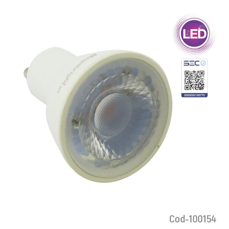 Ampolleta led 5,5 watt, gu10 luz calida marca megabright. en caja. mayorista — imagen 3