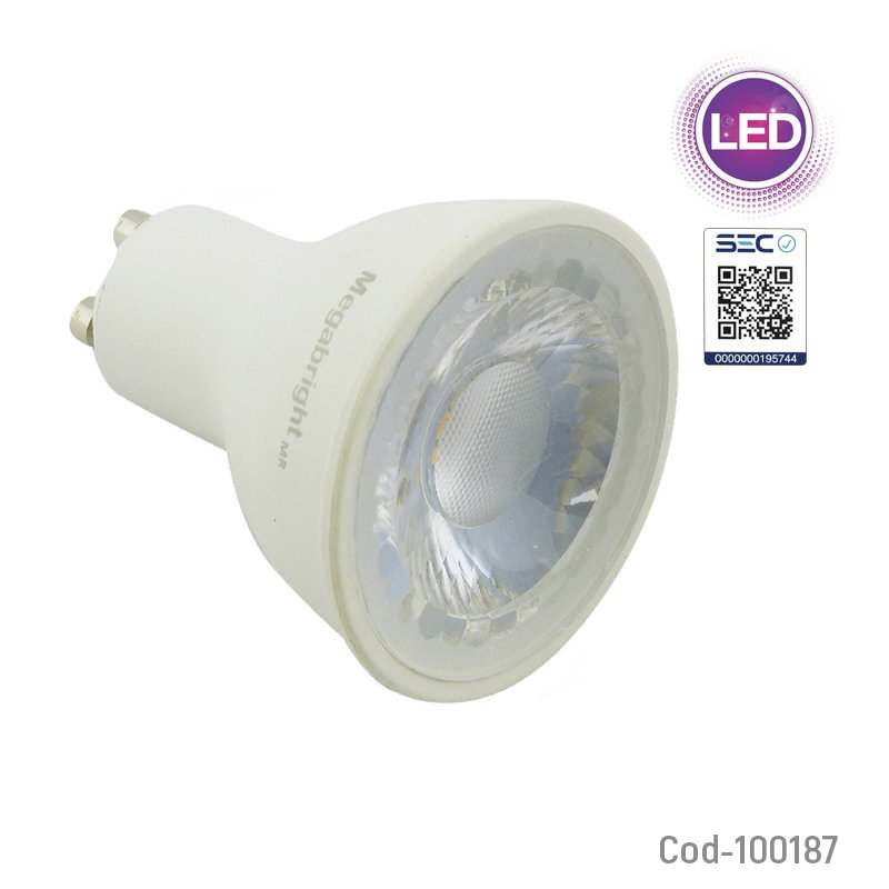 Ampolleta led 5,5 watt gu10, luz neutra, marca megabrigth mayorista — imagen 3