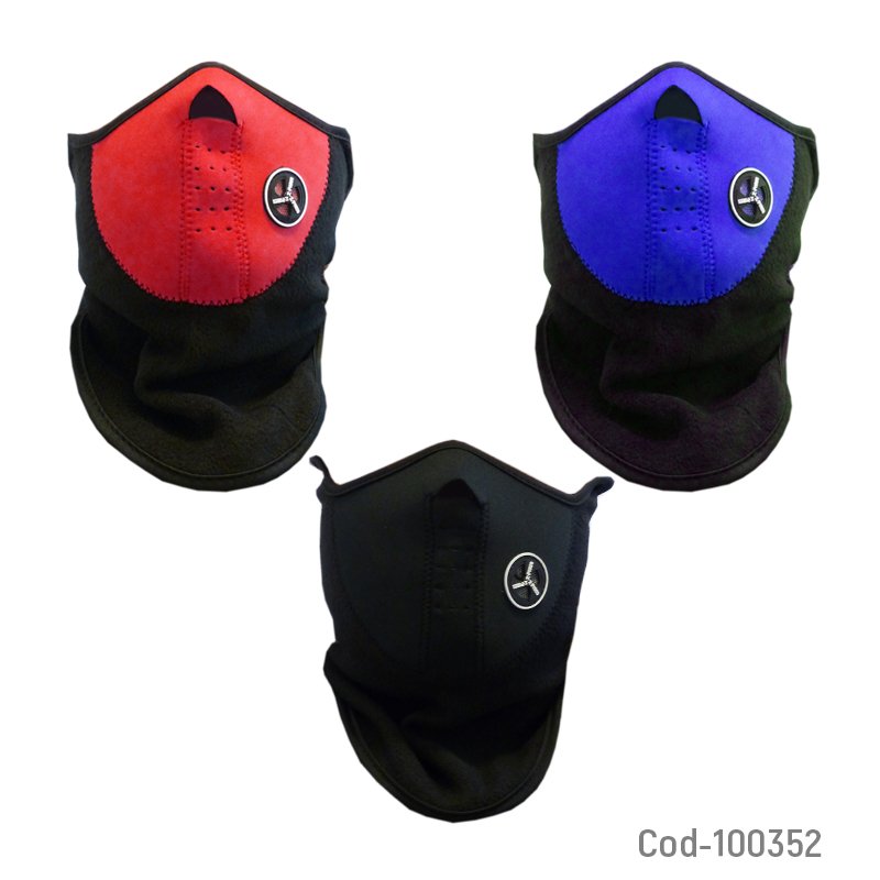Mascara para moto, 3 colores, con polar y neopreno - pack de 20 unidades mayorista — imagen 2
