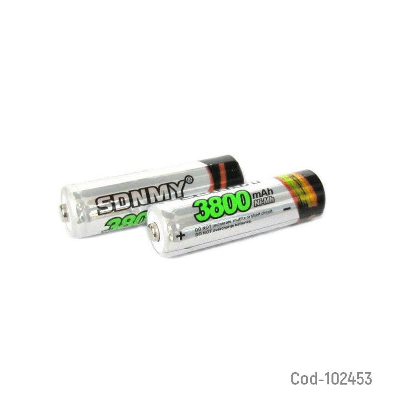 Pila sdnmy aa recargable 3800 mah, set x 2. en blister. mayorista — imagen 2