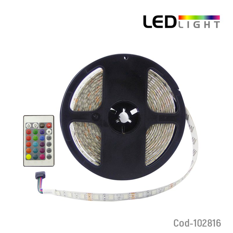 Rollo LED 5050 RGB, 5 Metros Con Control Remoto. 5 Metros por mayor en Chile