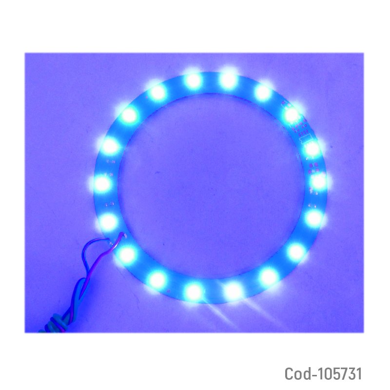 Led ojo de angel azul, 100mm, led 1210. en blister. set x 1. - pack de 10 unidades mayorista — imagen 2