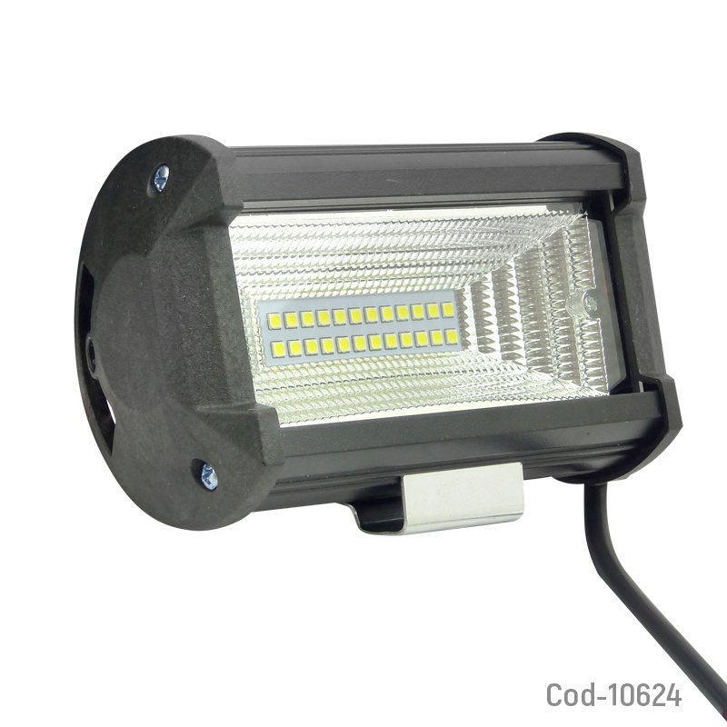 Neblinero 24 led 48w, 12/24v, fondo cromado. en caja. set x 1. mayorista — imagen 3