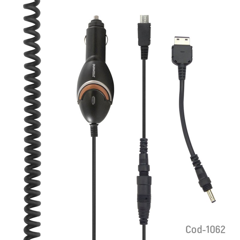 Cargador duracell 2 en 1, con conector usb micro y samsung, para auto 12v - pack de 10 unidades mayorista — imagen 2