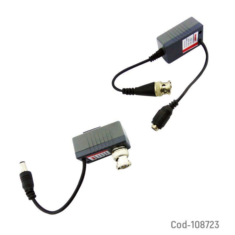 Balun De Video BNC/DC. Set X2. 4,2cm x 2,2cm x 2,2cm por mayor en Chile