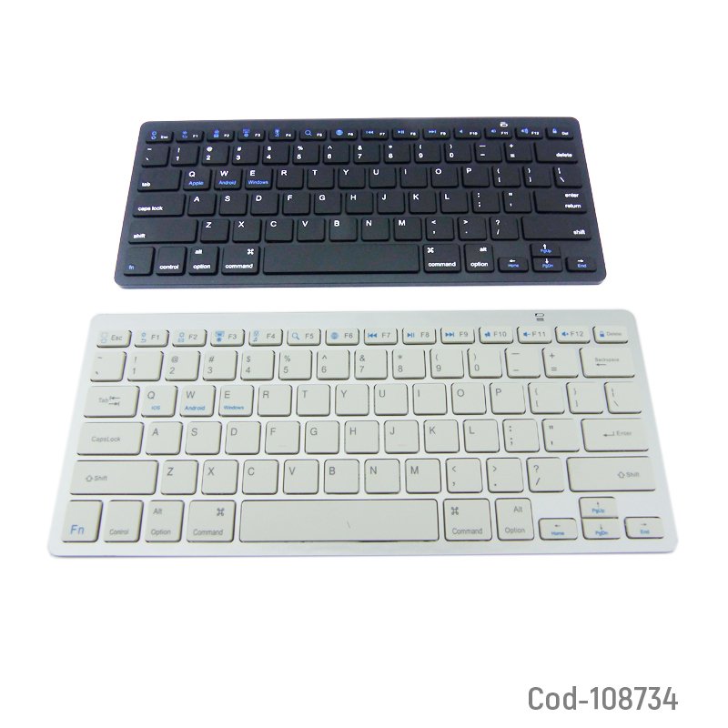 Teclado bluetooth, blanco/negro universal en caja. mayorista — imagen 2
