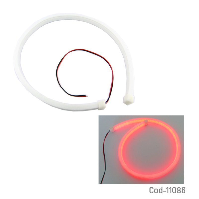 Tira led tipo neon luz roja de 60 cm 24 volt, ideal camion. - pack de 10 unidades mayorista — imagen 2