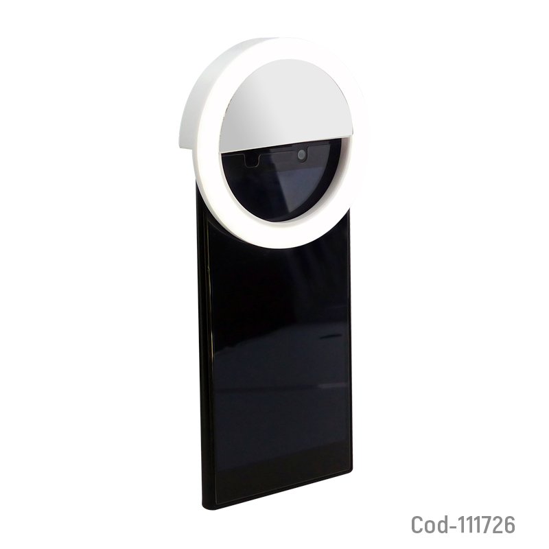 Aro led con espejo selfie hk-88 para smartphone, recargable - pack de 10 unidades mayorista — imagen 3